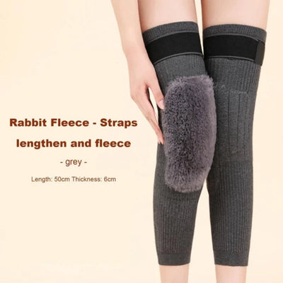 Adjustable Non-Slip Cashmere Wool Knee Pads Leg Warmer (Pair)